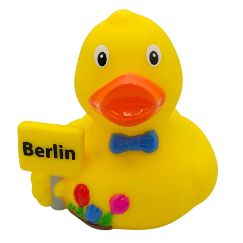 Berlin Stadt Ente Ortsschild Badeente Quietscheente Factotum