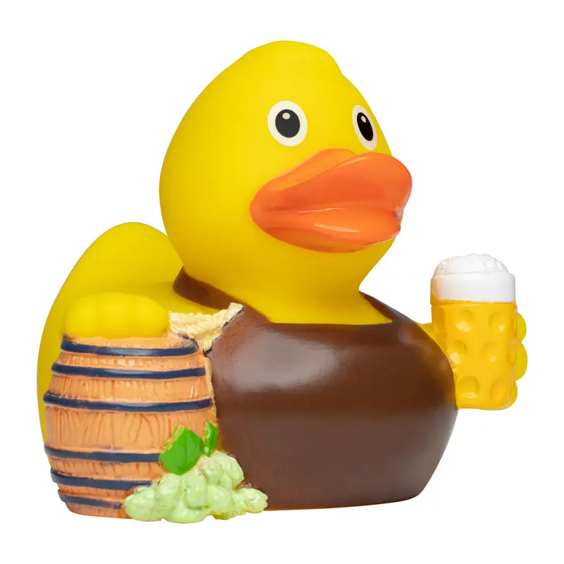 Bier Brauer Ente Badeente Quietscheente Schnabels