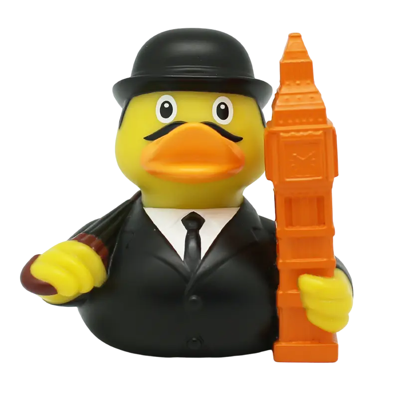 Big Ben London England Badeente Quietscheente Gummiente Lilalu