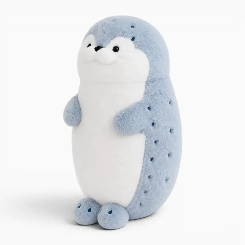 Blaues Seeotter-Kuscheltier mit weißem Bauch