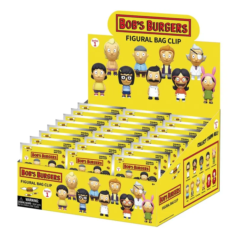 Bob's Burgers 3D PVC-Taschenanhänger Serie 1 Display  (24)