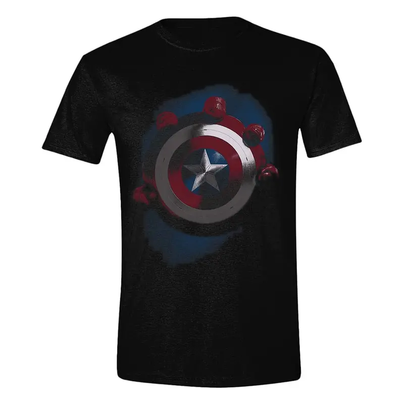 Captain America Brave New World T-Shirt Captain America Shield with Red  Größe S