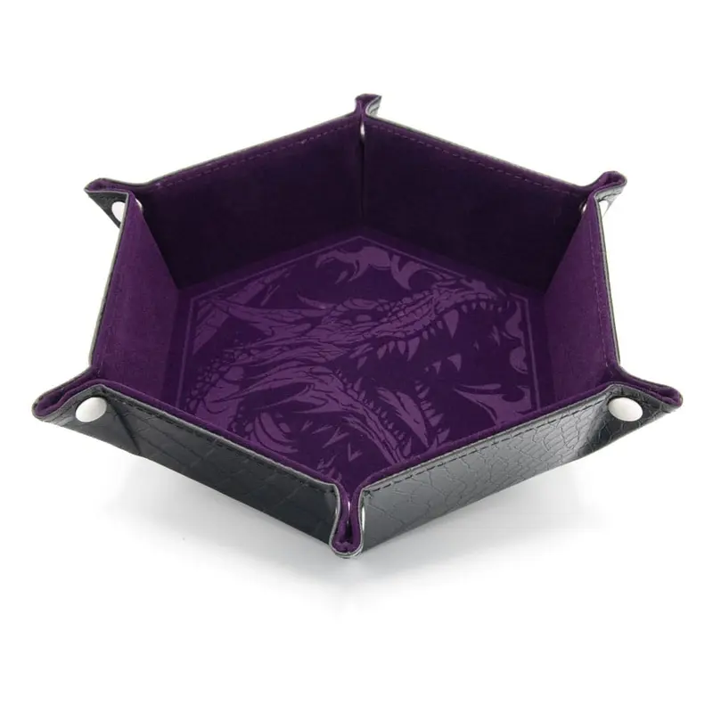 CritStones Faltbarer Würfelteller Dragon Skin Edition Purple