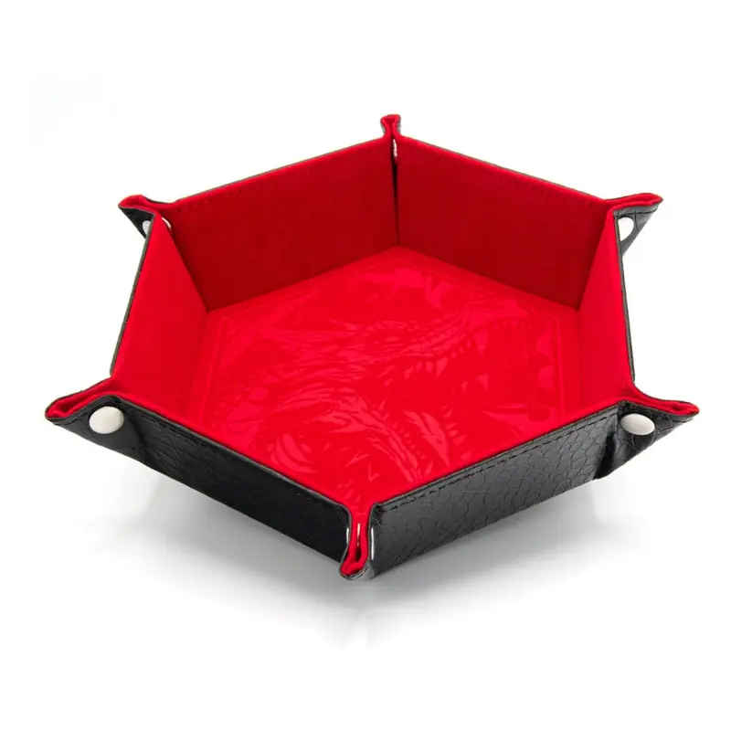CritStones Faltbarer Würfelteller Dragon Skin Edition Red