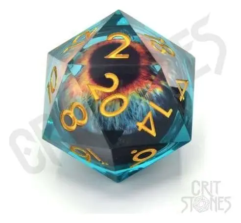 CritStones Liquid Core Würfel D20 Eye of the Oracle 3 cm