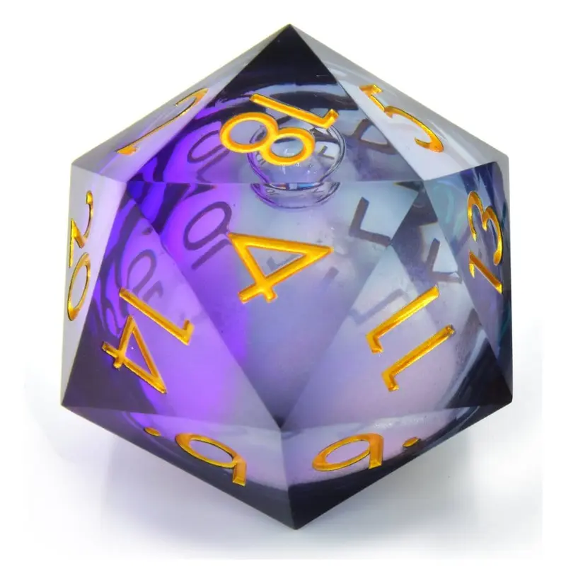 CritStones Liquid Core Würfel D20 Twilight Ether 5 cm