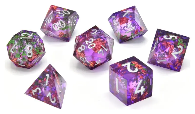 CritStones Liquid Core Würfel Set Herbalist's Dream (7)