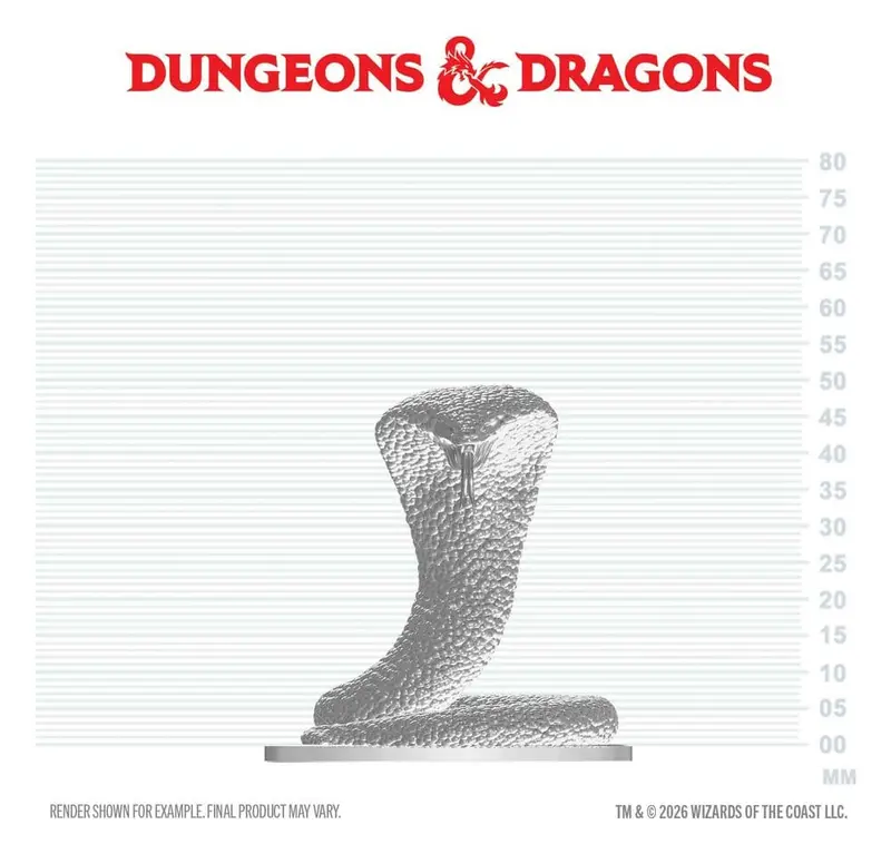 D&D Nolzur's Marvelous Miniatures Minifigur Polarschlange 4 cm