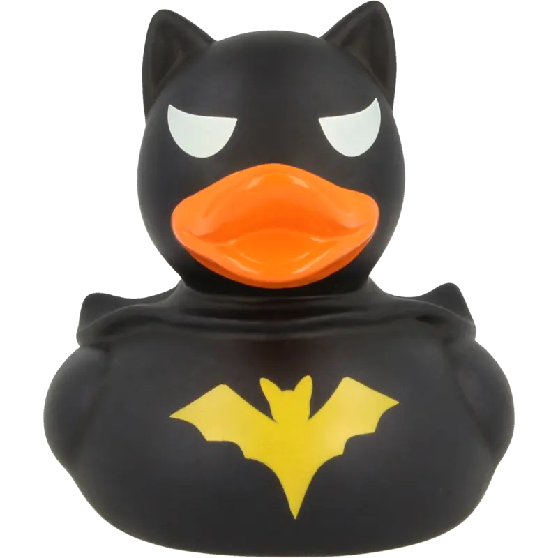 Dark Duck Fledermaus Schwarz Badeente Quietscheente Lilalu