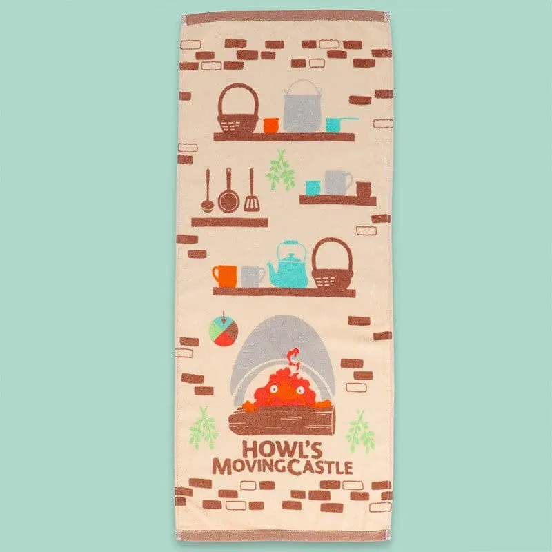 Das wandelnde Schloss Natsu Handtuch Cook with Calcifer 34 x 80 cm