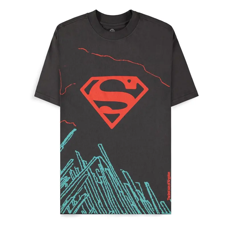 DC Comics T-Shirt Superman Dark Grey son of Krypton Größe M