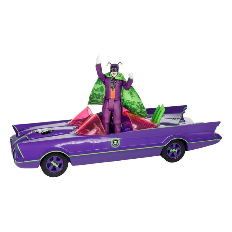 DC Retro Actionfigur und Fahrzeug Batman 66 Batmobil with Joker (Gold Label) - sofort lieferbar