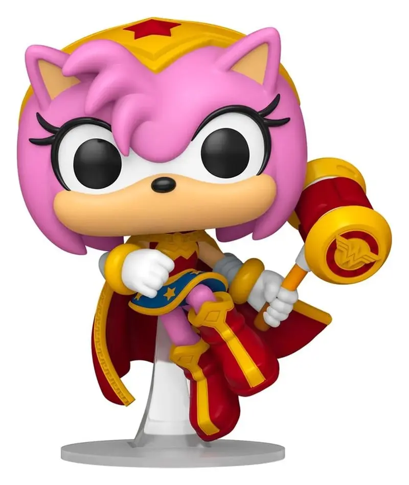 DC x Sonic the Hedgehog POP! Heroes Vinyl Figur Amy as Wonder Woman 9 cm
