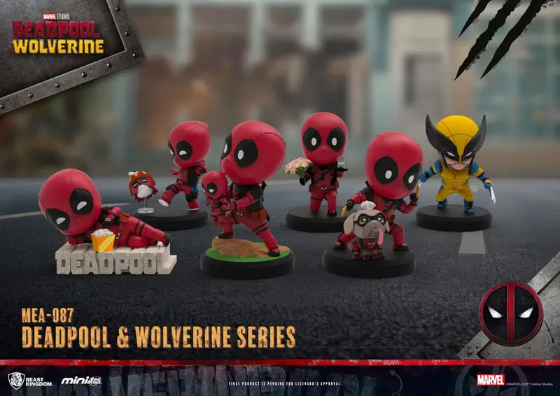 Deadpool 3 Deadpool & Wolverine Series Mini Egg Attack Figuren Set 8 cm
