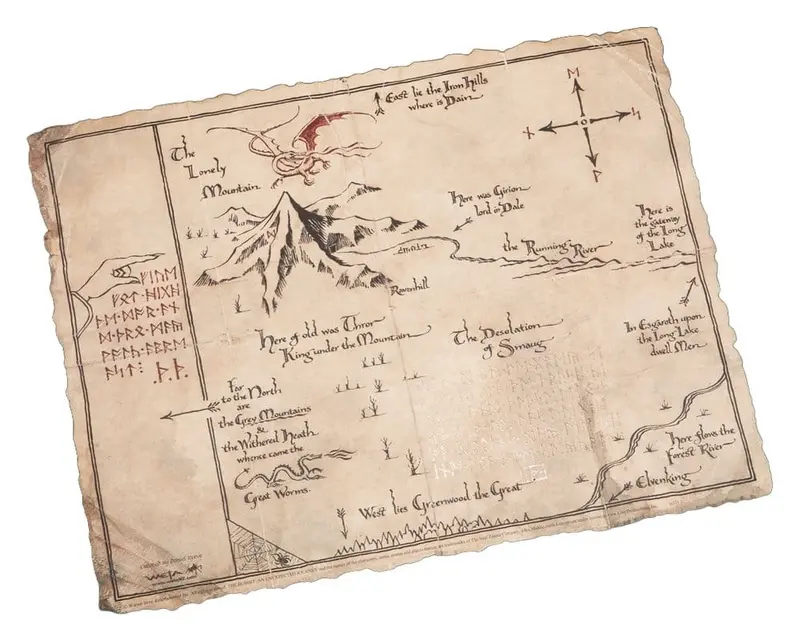 Der Hobbit Kunstdruck Thorin's Map 40 x 30 cm