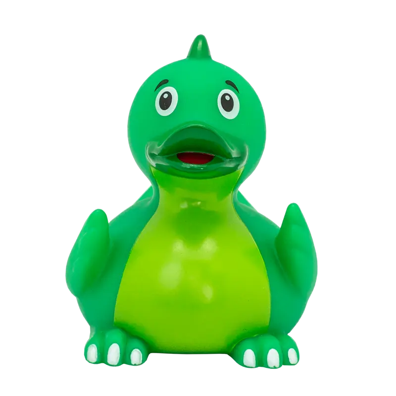 Dino Drache Ente Badeente Quietscheente Gummiente Lilalu