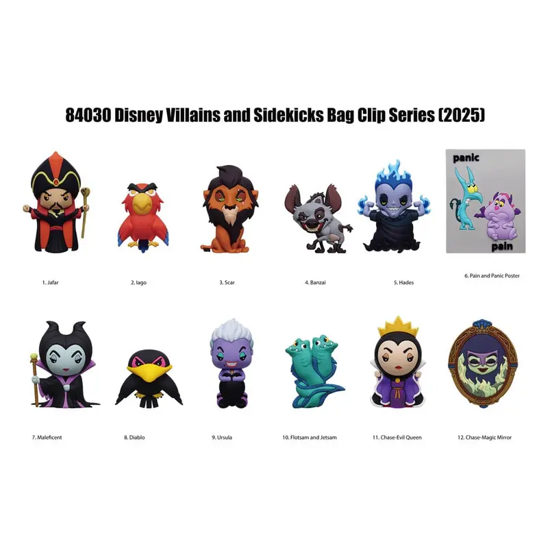 Disney 3D PVC-Taschenanhänger Villains Serie 4 Display (24)