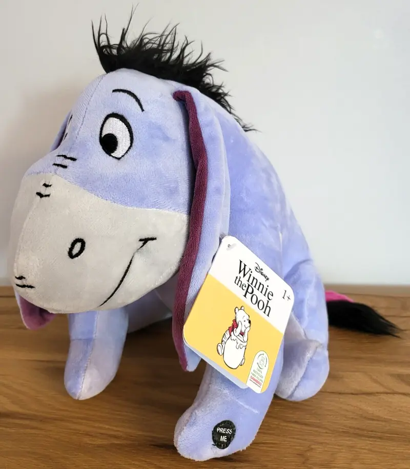 Disney Plüsch Stofftier Kuscheltier Figur I‑Aah IA Plüschtier Esel aus Winnie Puuh mit Sound NEU