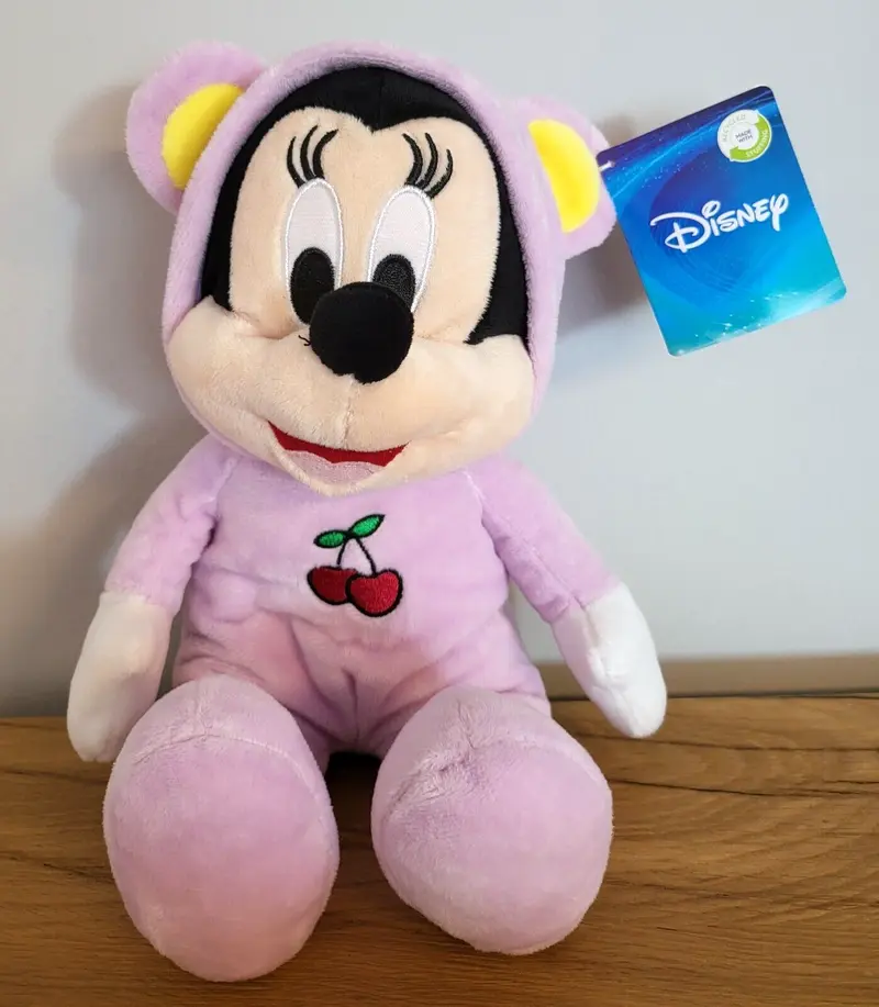 Disney Plüsch Stofftier Kuscheltier Minnie Maus Pyjama Party im Strampler 30cm NEU