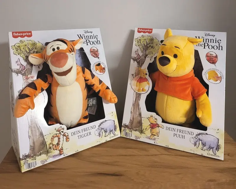 Disney Plüschtier Stofftier Winnie Pooh Puuh / Tigger Fisher-Price Dein Freund mit SOUND 30cm FUNKTIONSFIGUR NEU & OVP