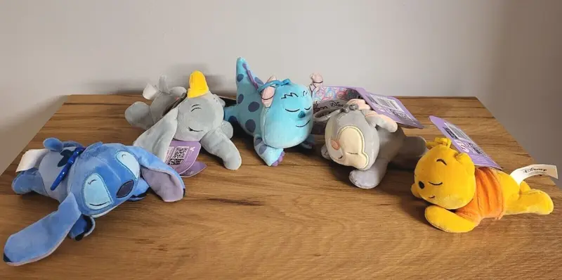 Disney Snuglets Plüsch Schlüsselanhänger Bagclips Dumbo, Stitch, Klopfer, Winnie Puuh, Sulley