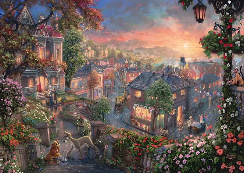 Disney, Susi und Strolch - 1000 Teile Puzzle (Thomas Kinkade)