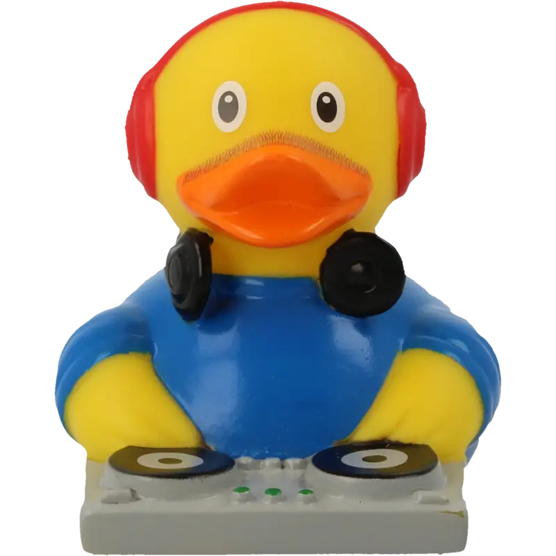 DJ Diskjockey Ente Badeente Quietscheente Gummiente Lilalu
