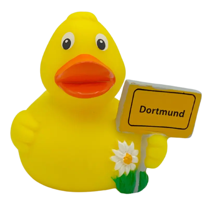 Dortmund Stadt Ente Ortsschild Badeente Quietscheente Schnabels