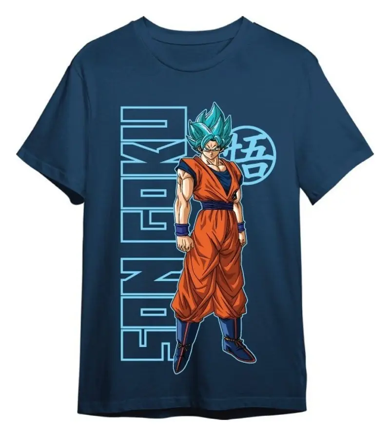 Dragon Ball Super T-Shirt Goku Super Saiyan Blue Jeansblau Größe L