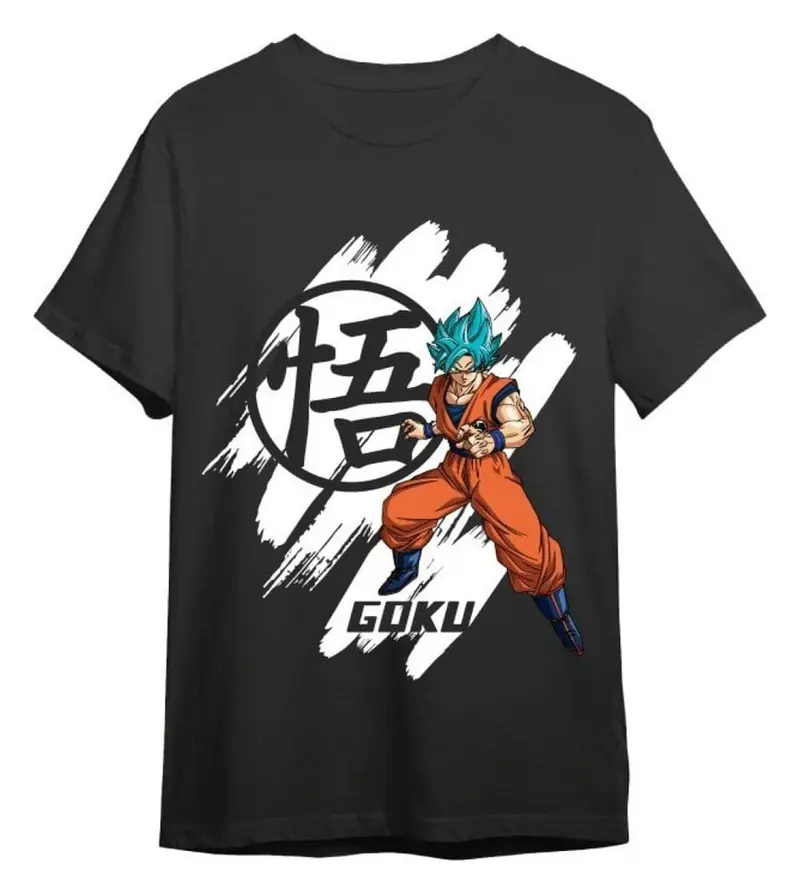 Dragon Ball Super T-Shirt Goku Super Saiyan Blue Schwarz Größe S