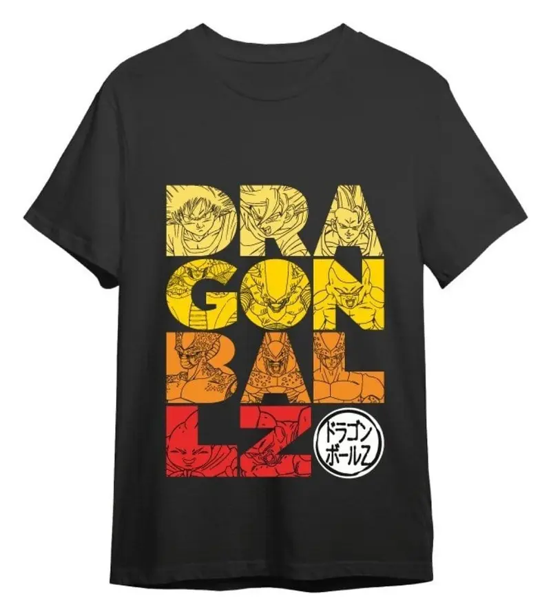 Dragon Ball T-Shirt Letters Schwarz Größe XXL