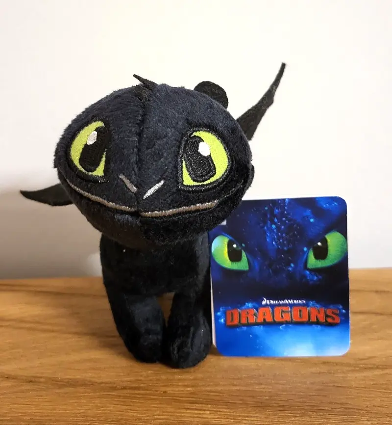 Dragons Plüsch Nachtschatten Ohnezahn Schlüsselanhänger Bagclip Kinder Tasche Night Fury