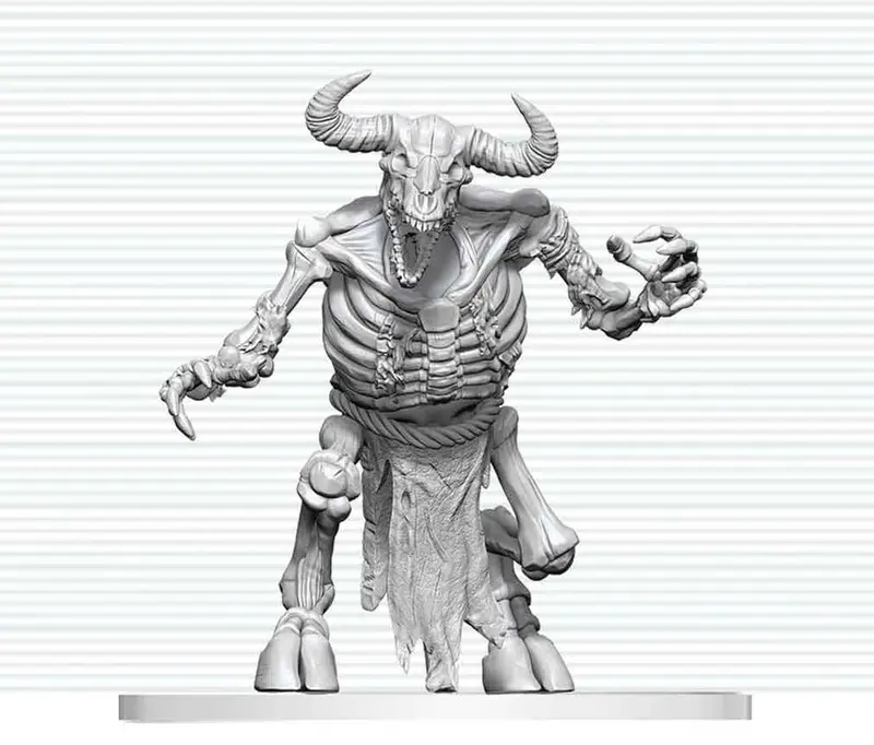 Dungeons & Dragons Nolzur's Marvelous Miniatures Miniatur unbemalt Minotaurus Skelett 17 cm