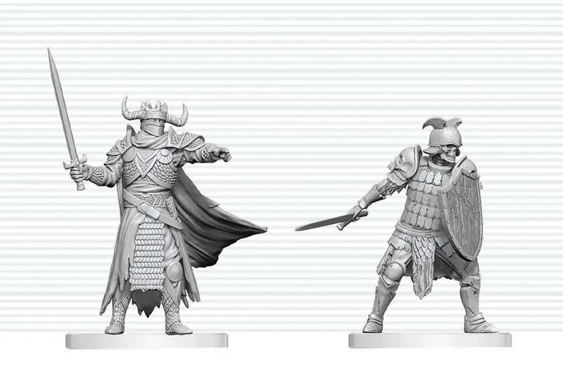 Dungeons & Dragons Nolzur's Marvelous Miniatures Miniatur unbemalt Todesritter & Todesritter-Aspirant 14 cm