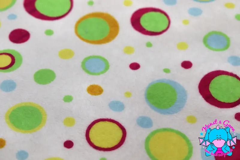Eigenproduktion Digitaldruck Minky Bubbles bunt 3mm