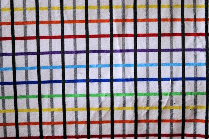Eigenproduktion Digitaldruck Minky Rainbow Karo 3mm