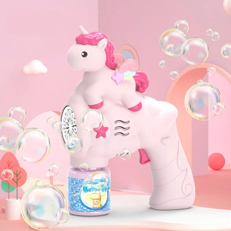 Einhorn Seifenblasenmaschine | Outdoor-Spielzeug ab 3 – Bimbino