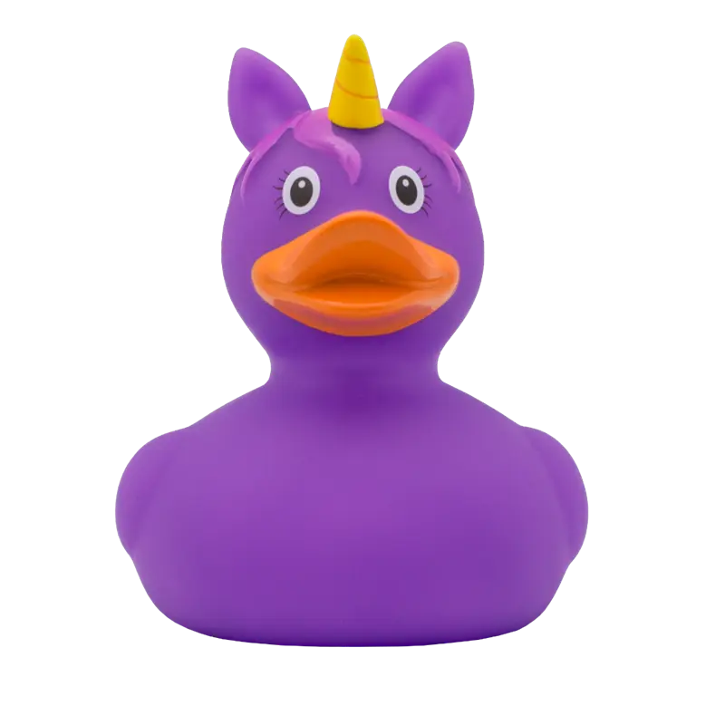 Einhorn Violett Lila Ente Badeente Quietscheente Gummiente Lilalu