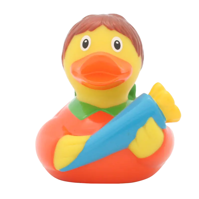 Einschulung Erstklässler Ente Badeente Quietscheente Gummiente Lilalu