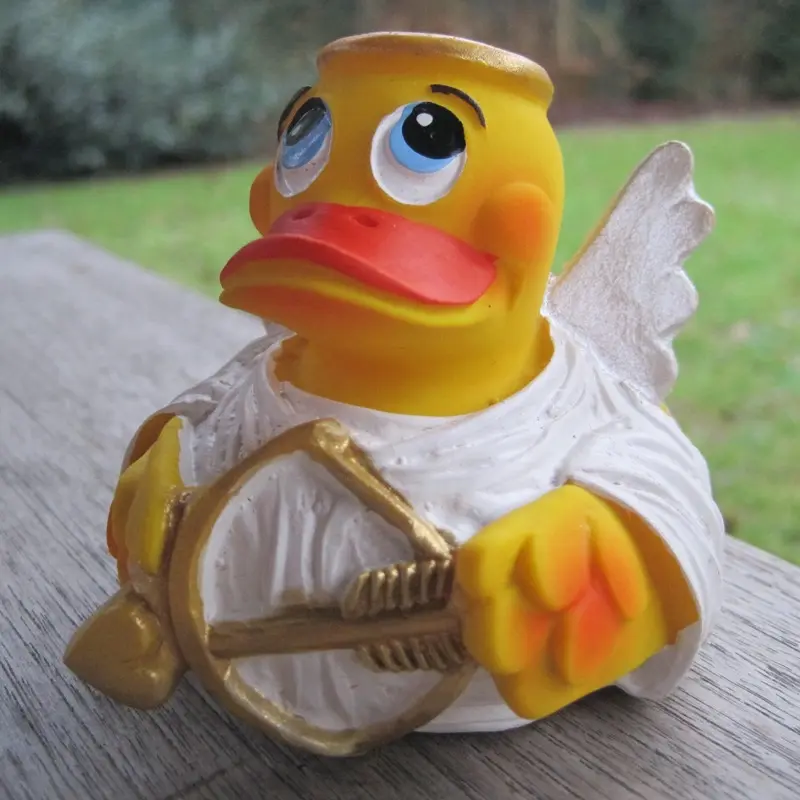 Engel Amor Duck Quietscheente Badeente Naturkautschuk Lanco