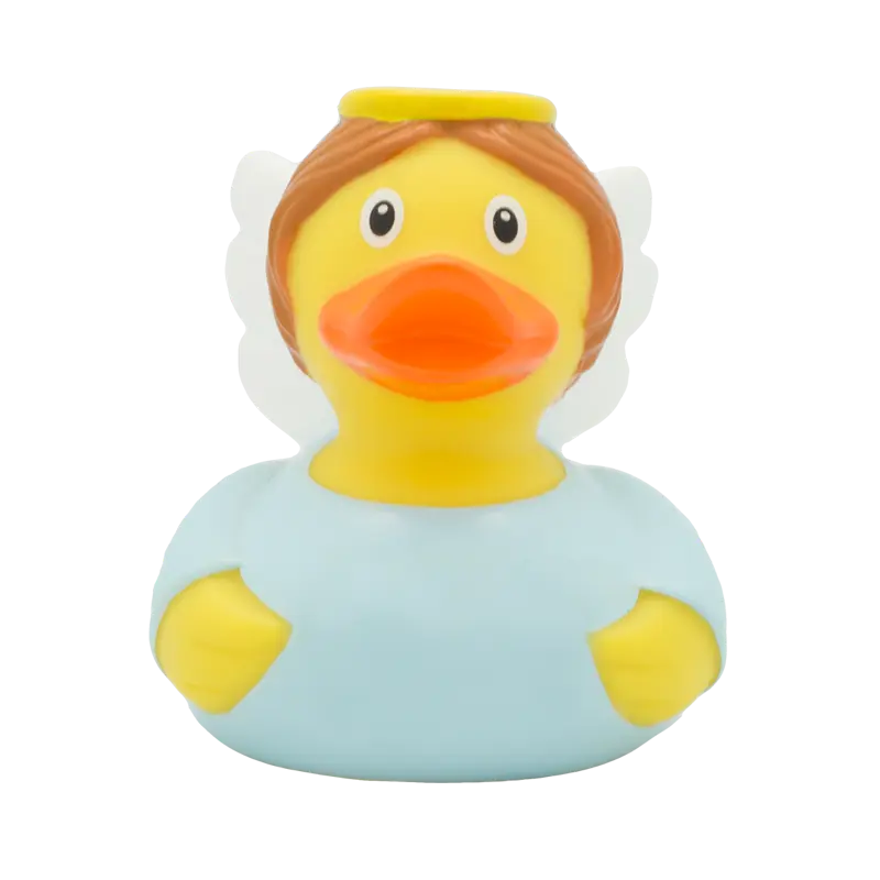 Engel Hellblau Ente Badeente Quietscheente Gummiente Lilalu