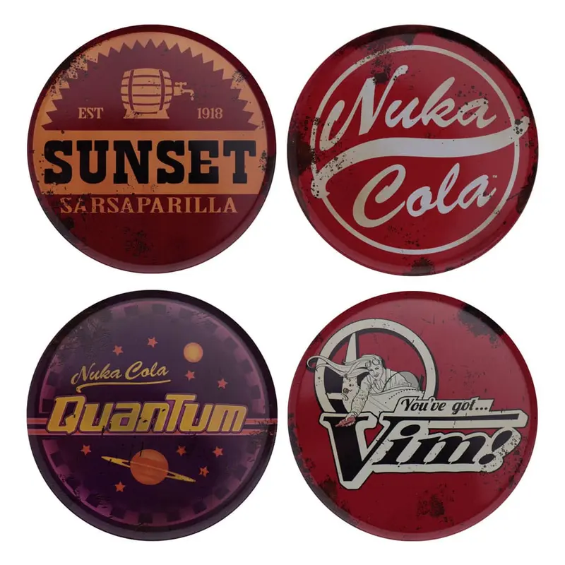 Fallout Untersetzer 4er-Pack Metal Drinks