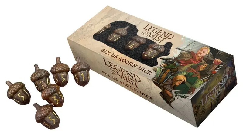 FanRoll Legend in the Mist Würfel Set D6 Resin Acorn (6)