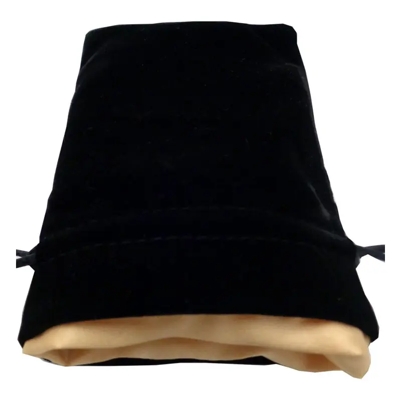 FanRoll Würfelbeutel Velvet Black with Gold Satin Small