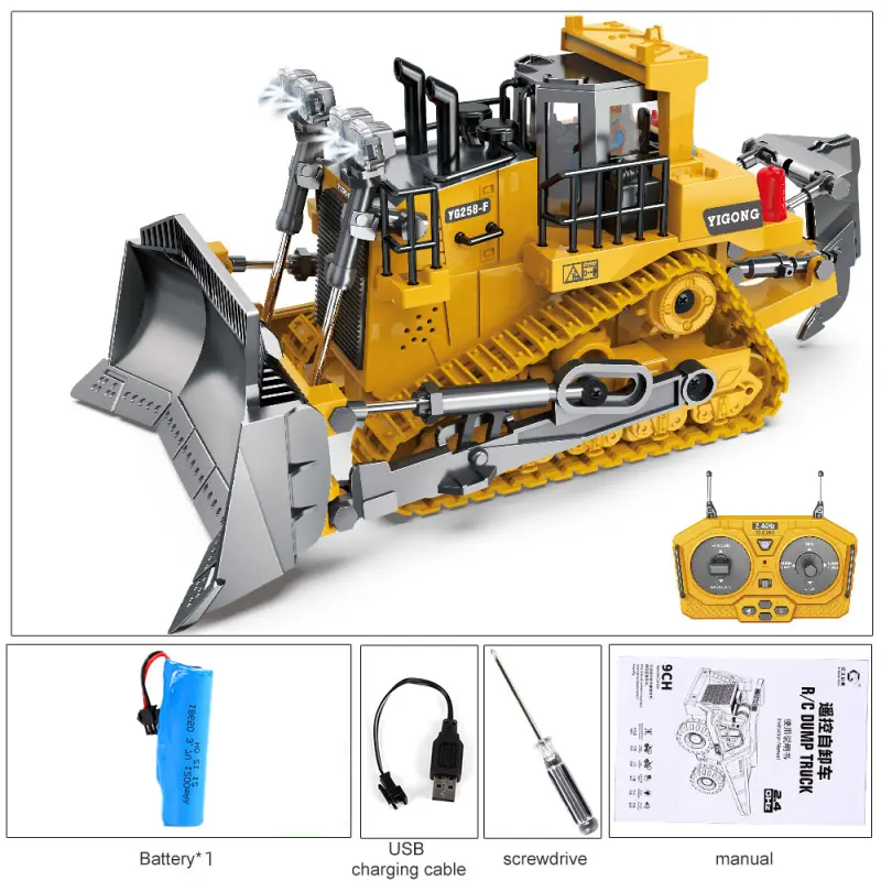 Ferngesteuerter Bulldozer | RC Baufahrzeug ab 3 Jahren – Bimbino