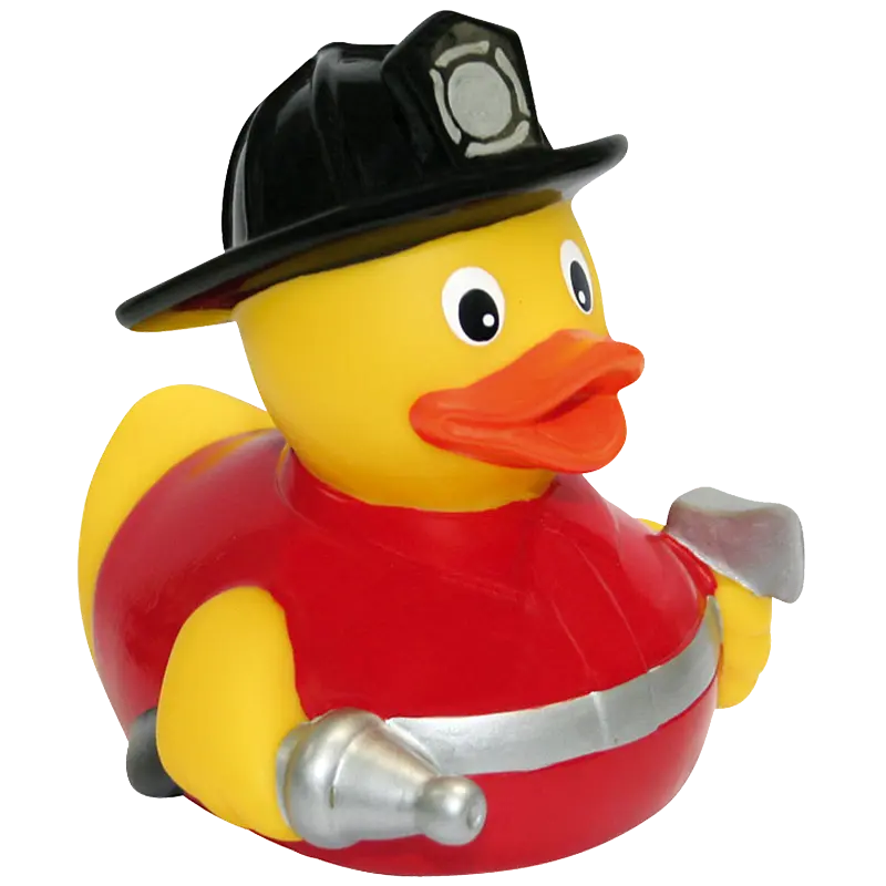 Feuerwehr Ente Badeente Quietscheente Rot Factotum