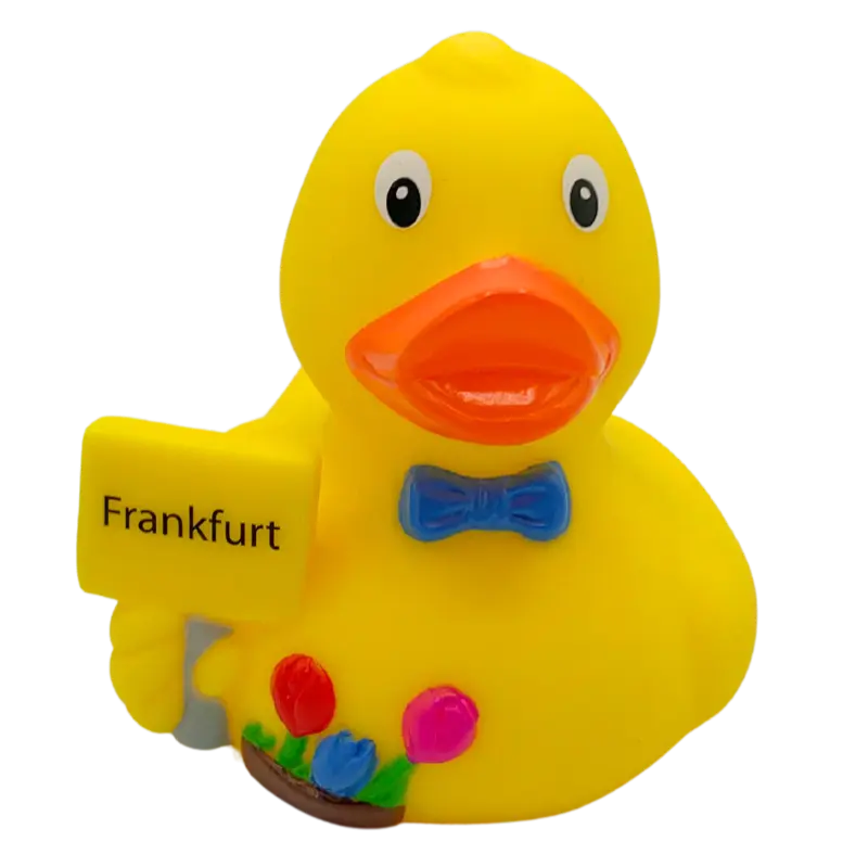 Frankfurt Stadt Ente Ortsschild Badeente Quietscheente Factotum