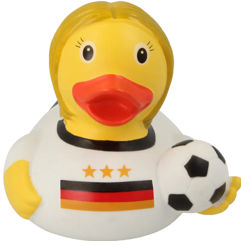 Fussballerin Nationalteam Ente Badeente Quietscheente Lilalu