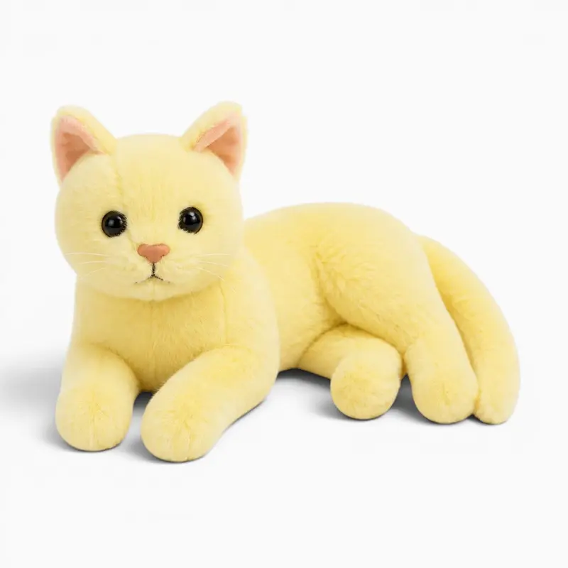 Gelbes Katzen Kuscheltier