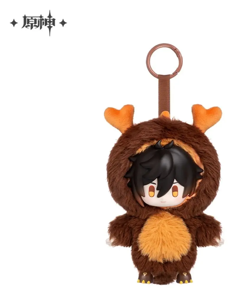 Genshin Impact Winter Nesting Series Vinyl Plüsch-Schlüsselanhänger Zhongli 15 cm
